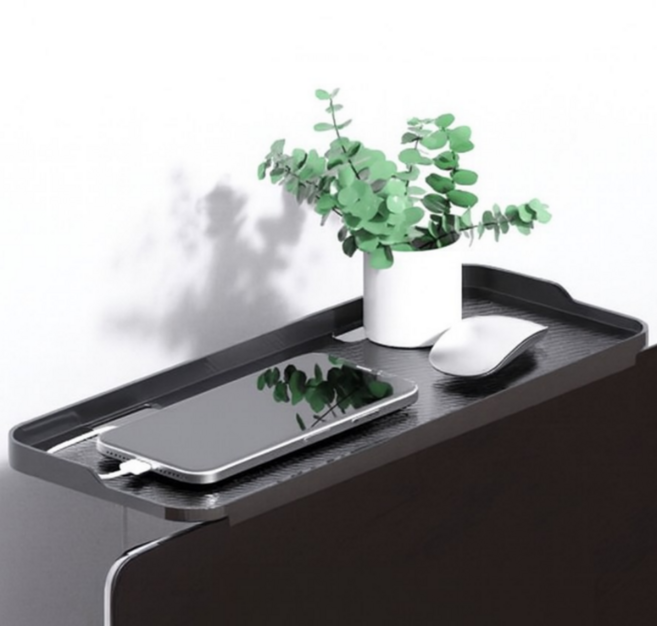 한비몰 공간활용 TV 모니터 스토리지랙, 1개, 블랙