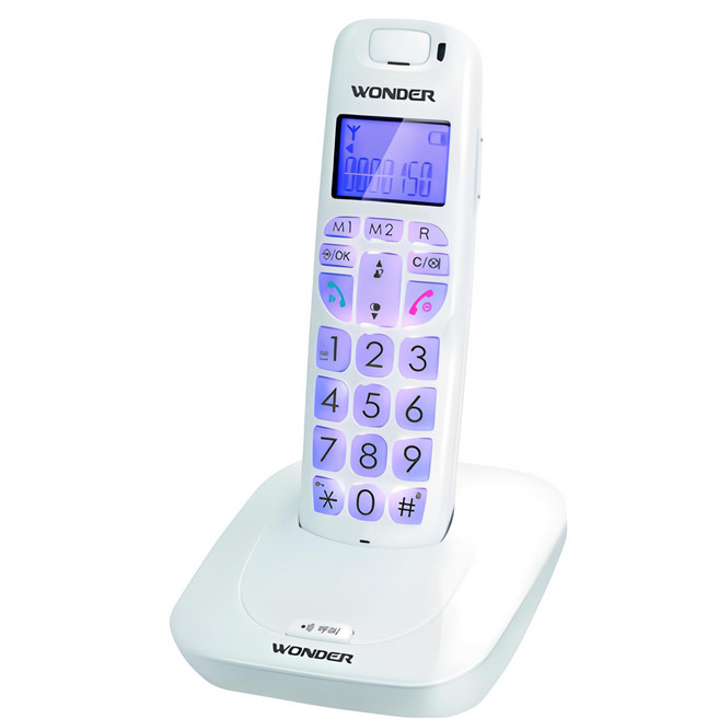 WONDER 旺德 DECT 數位無線大字鍵電話機 (GAP技術), WT-D05白