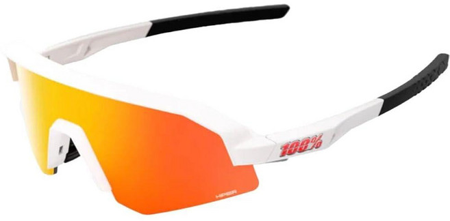 100% 슬렌데일 XS 선글라스 화이트 매트/하이퍼 레드 미러 렌즈128711, 매트 화이트 - 히퍼 레드 미러 렌즈