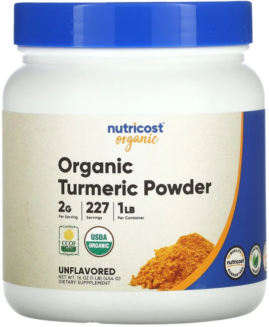 Nutricost 유기농 강황 분말 무맛 454g(16oz), Nutricost유기농강황분말무맛454g16oz, 454g, 1개 - 쿠팡