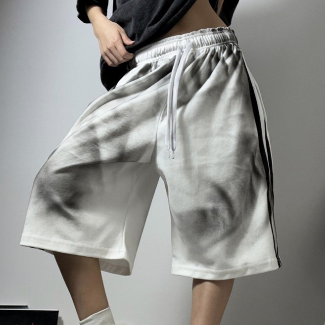 [디디댄스] 자체제작 옆선 스프레이 반바지 댄서복 방송댄스의상 댄스복 단체복 무대의상