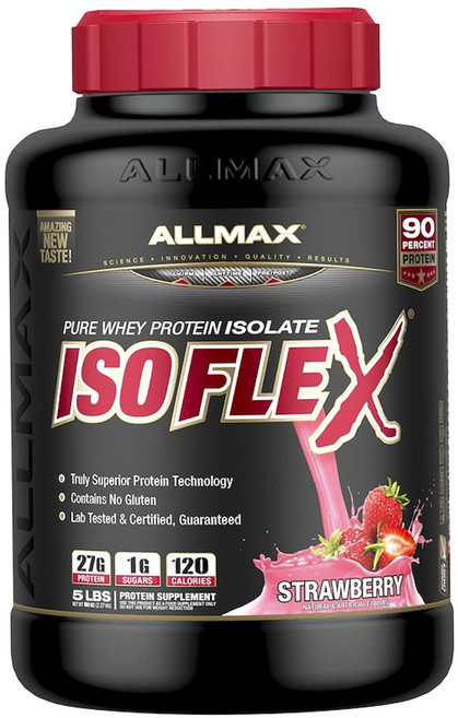 ALLMAX ISOFLEX分離乳清蛋白粉, 草莓, 1個, 2.27公斤