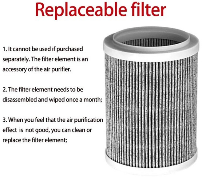 가정용 무소음 공기 청정기 냄새 제거 음이온 에너지 효율적인, 02 Only HEPA filter, 1개