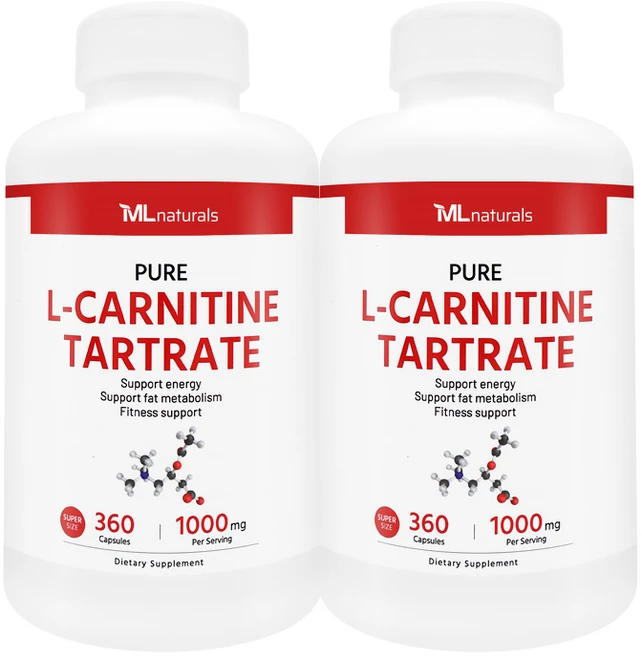 [미국빠른직구] 신제품 마이라이프 내추럴스 L-카르니틴 타르트레이트 1000mg (수퍼사이즈), 360정, 2개 - 쿠팡