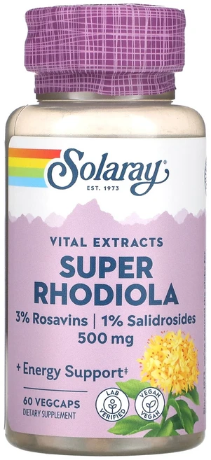 Solaray 수퍼 홍경천 뿌리 추출물 500 mg 식물성 캡슐 60 정, Solaray수퍼홍경천뿌리추출물500mg식물성캡슐60정, 1개, 60정 - 쿠팡