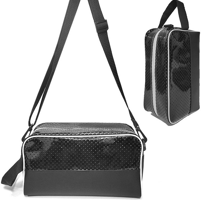 (국내생산) 에나멜 수영가방 2way 토드백 크로스백 t397, black