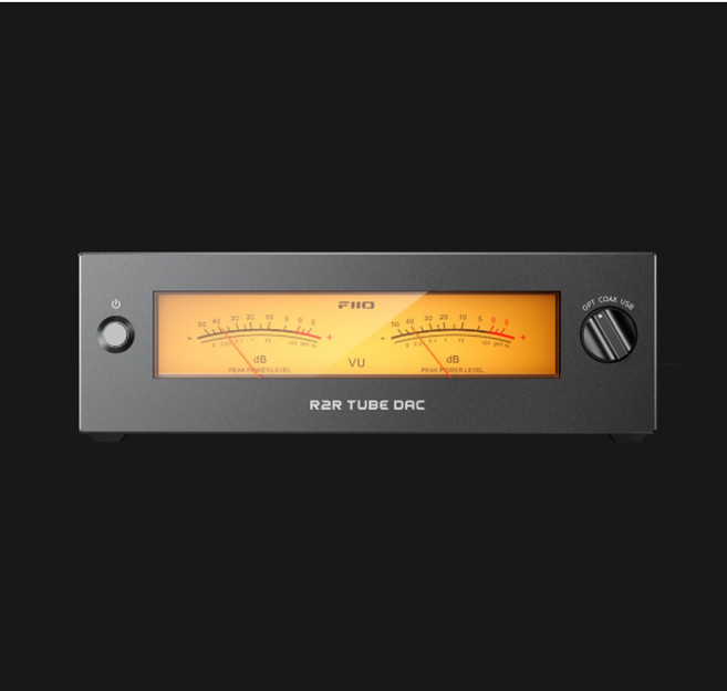 FiiO WARMER R2R 24비트 갈블래더 완전 밸런스 텍처 JJ E88CC 튜브 버퍼 USB 동축 입력 데스크탑, 검정색, 1