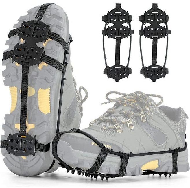 15H 아이젠 도시형 산악용 논슬립 체인 빙판 등산, 블랙B