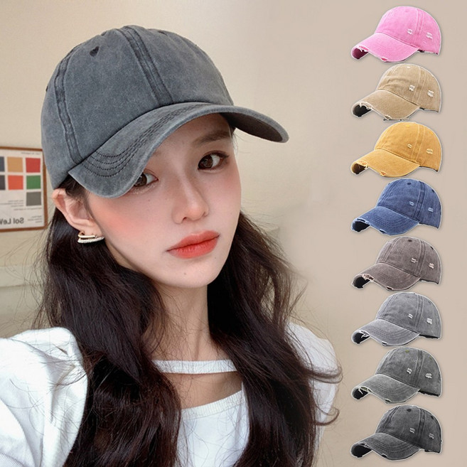 미다미 스펠 데미지 빈티지 워싱 남녀공용 볼캡 (7컬러)