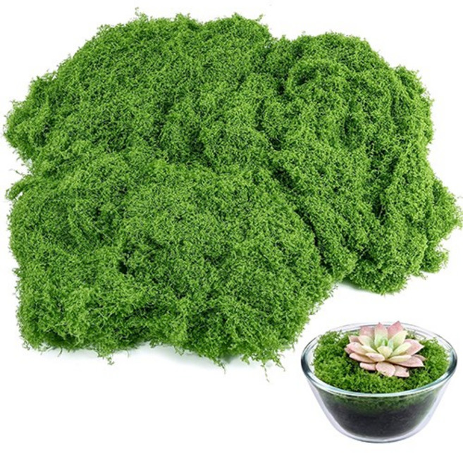 그린스하비 화분 리얼 인조 이끼 100g, 미디움그린