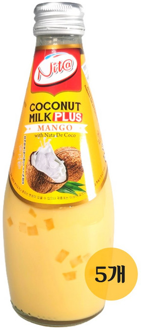 태국 니타 코코넛밀크음료5종 290ML 1.망고맛, 5개