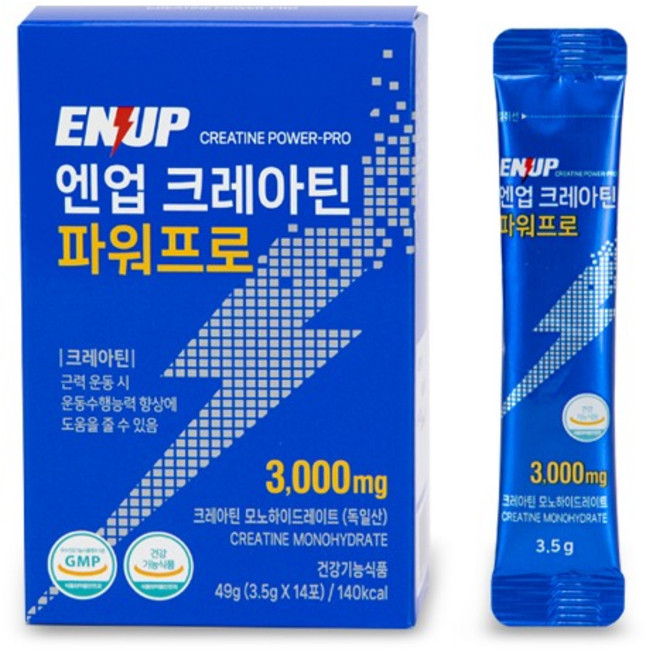 엔업 크레아틴 2개 파워프로 3.5gX14포 [원산지국산], 49g