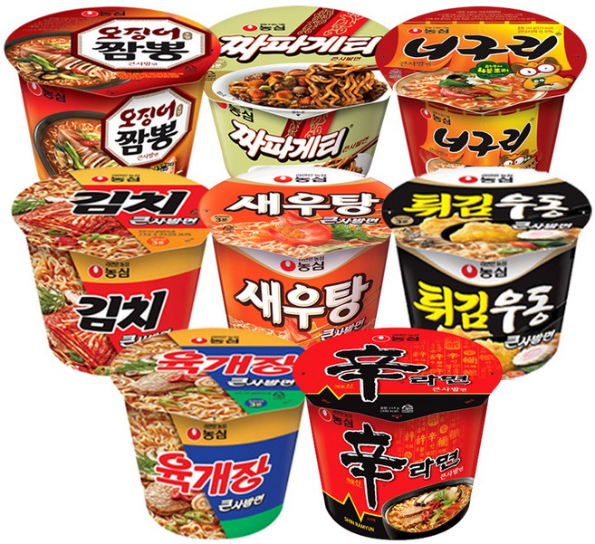 농심 인기컵라면 8종세트, 8개