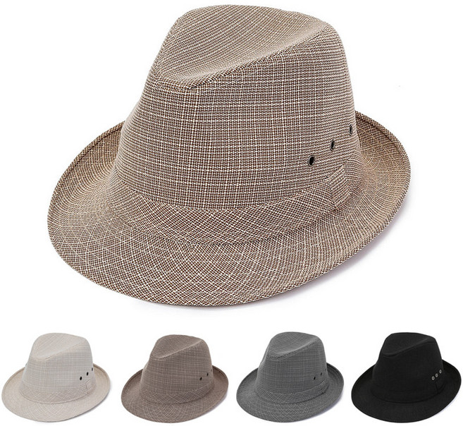 간절기 신사 중년 남성 체크짜임 클래식 댄서 페도라