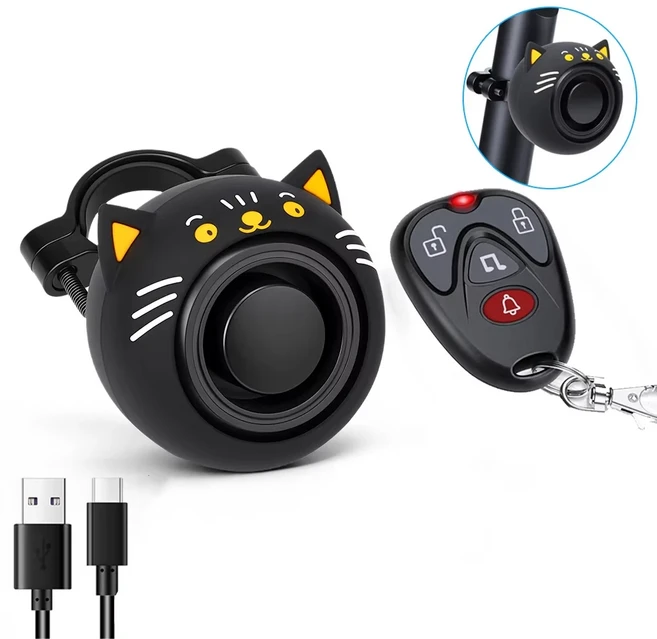 Rockbye 자전거 헤드라이트 경적 알람 리모컨 방수 후미등 도난, 01 Bike Electric Bell