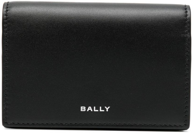 발리 로고 프린트 가죽 지갑