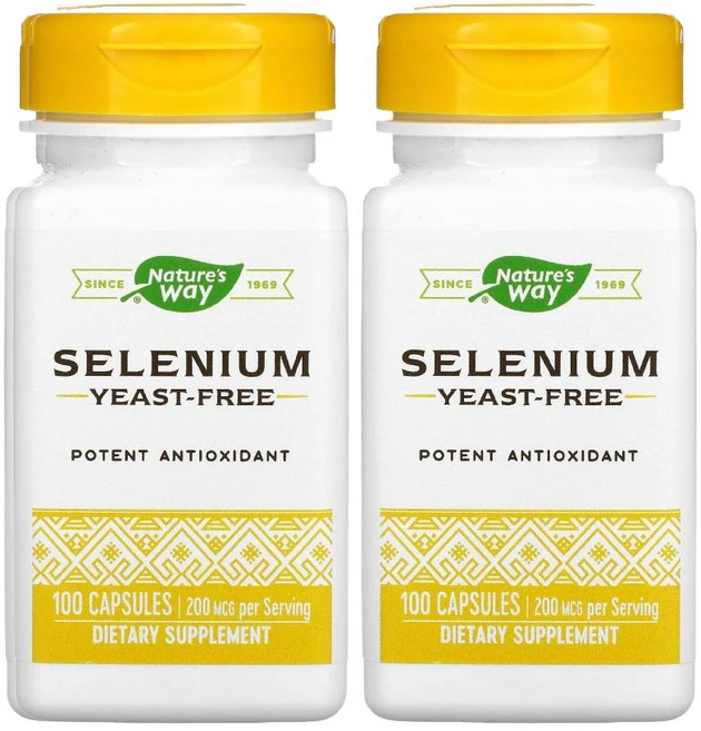 네이처스웨이 셀레늄 세레늄 셀레니움 Selenium 200mcg 100캡슐 2개, 100정 - 쿠팡
