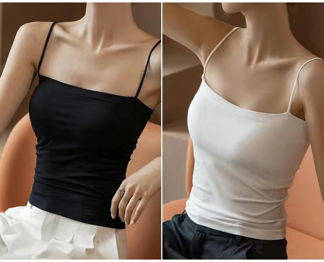 신스엔스 여성 노와이어 나시 브라캡 일체형 2장