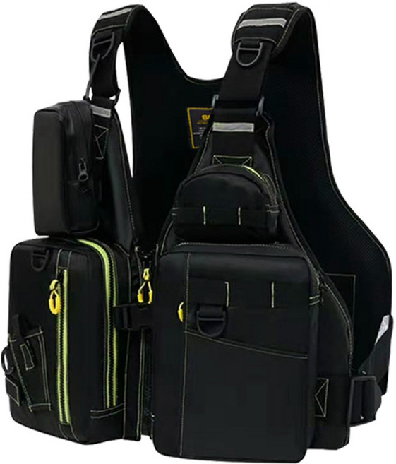 SRF 낚시 조끼 루어조끼 바다 민물, 02.+플루트 낚시조끼 -그린