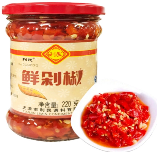 <중화국제>리민 샌둬지오 다진고추 둬자오 뚸죠 타초어두, 220g, 1개