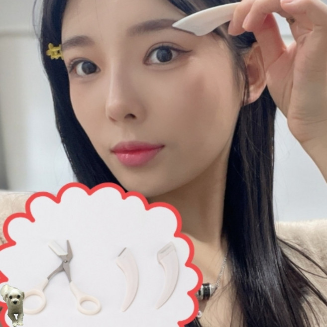 꿀이맘투 눈썹다듬기 세트 화이트 눈썹숱치기