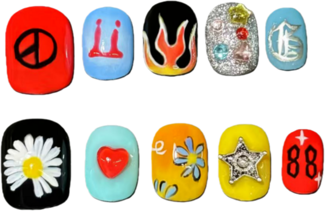 지드레곤 수제 네일 팁 NT0196, 1개, M