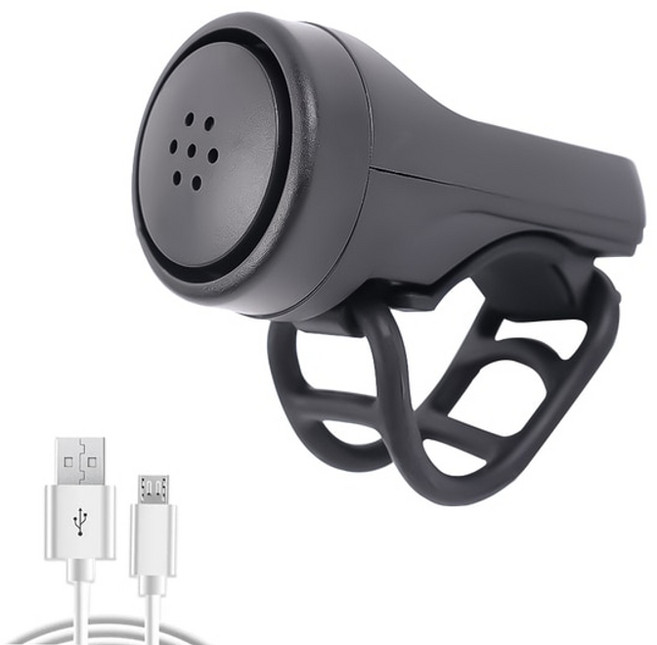 자전거 도난방지 경보기 충전 오토바이 전기 경적 슈퍼 시끄러운 4 모드 경적 액세서리, 전기 혼, 1개