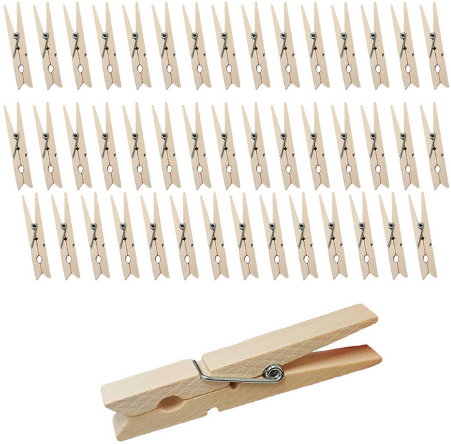 살림모아 특대 나무집게, 50개