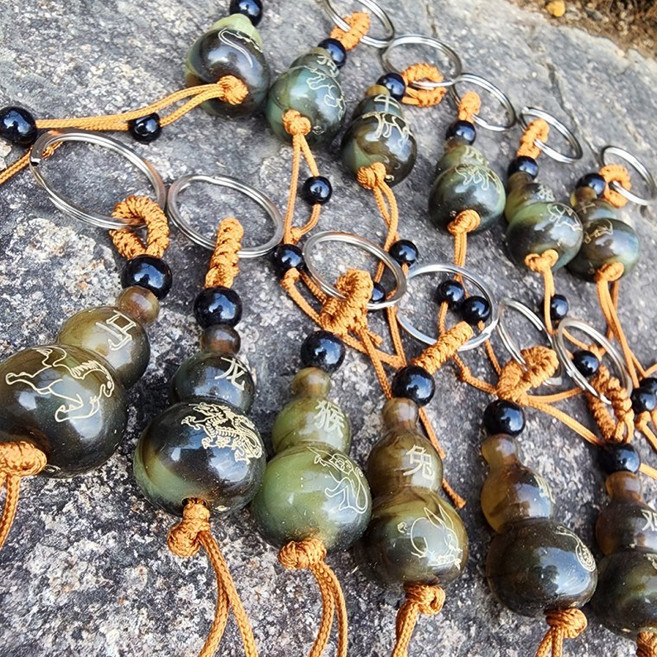 12지신 띠별 동물 방울 키홀더 오색실 풍수 인테리어 소품, 1개, 양