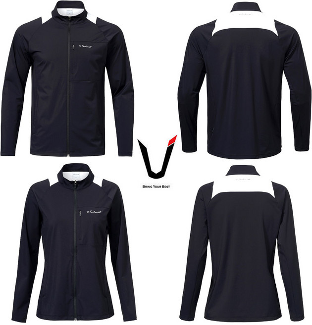 테크니스트 배드민턴 2023 우븐 스트레치 트레이닝 집업 블랙 23TJ-V73