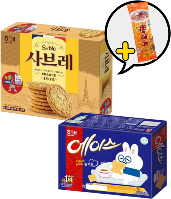 해태제과 사브레 315g + 에이스 364g, 1세트