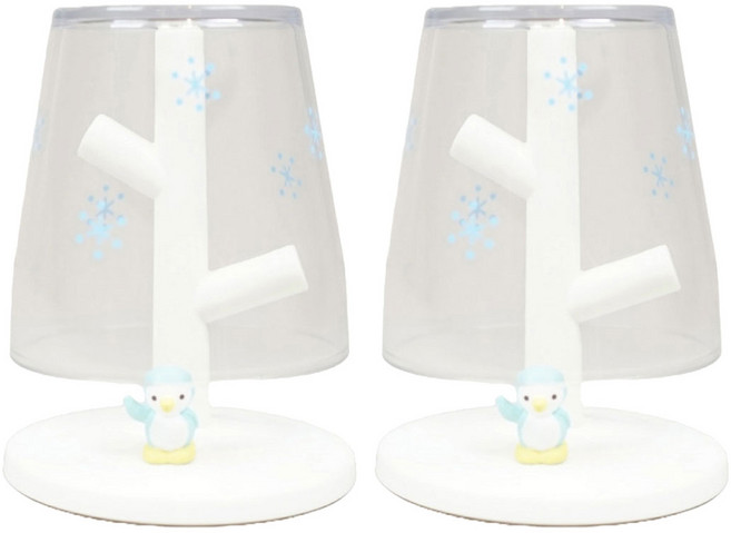 하쉬 미니 양치컵 & 스탠드, 2개, 펭귄