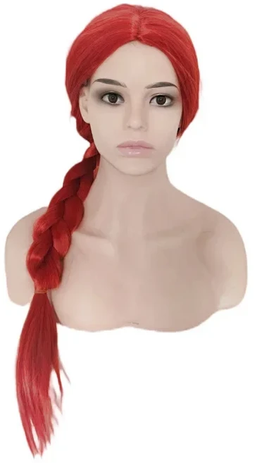 토이 스토리 캐릭터 제시 트레이시 코스프레 레드 튀김 반죽 트위스트 브레이드 카니발 할로윈 합성 가발, 01 1