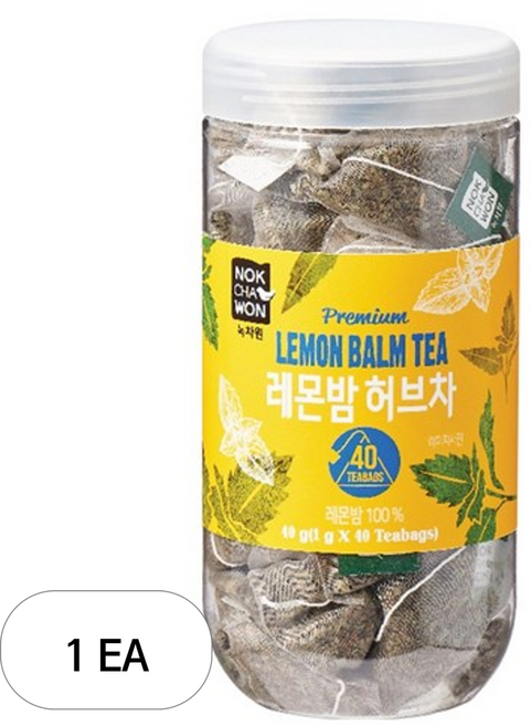 녹차원 레몬밤 허브차, 40개입, 1개