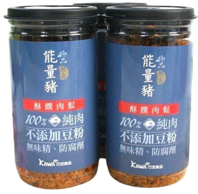KAWA 巧活食品 能量豬酥饌肉鬆-原味, 160g, 1個