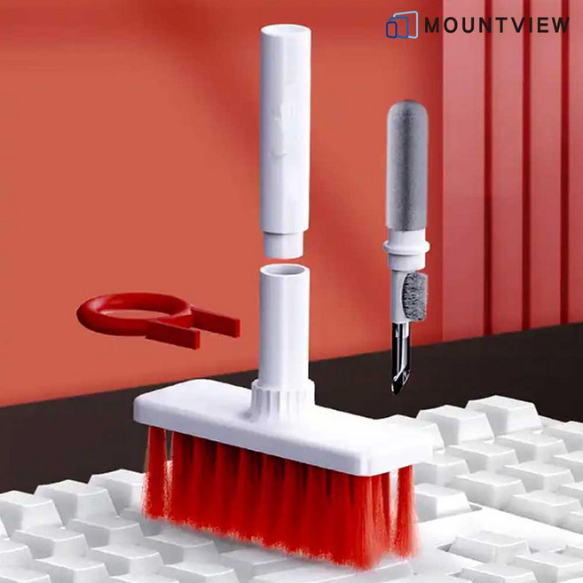 마운트뷰 5in1 키보드 청소 키트 에어팟 버즈 이어폰 청소솔 + 키캡 리무버, 1개