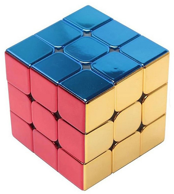 하루앤픽 프리미엄 골드 메탈 큐브 마그네틱 cube 키덜트 장난감 스피드 큐빙 블록 맞추기 취미 활동 스트레스 해소, 1개, 메탈 골드 큐브 선수용