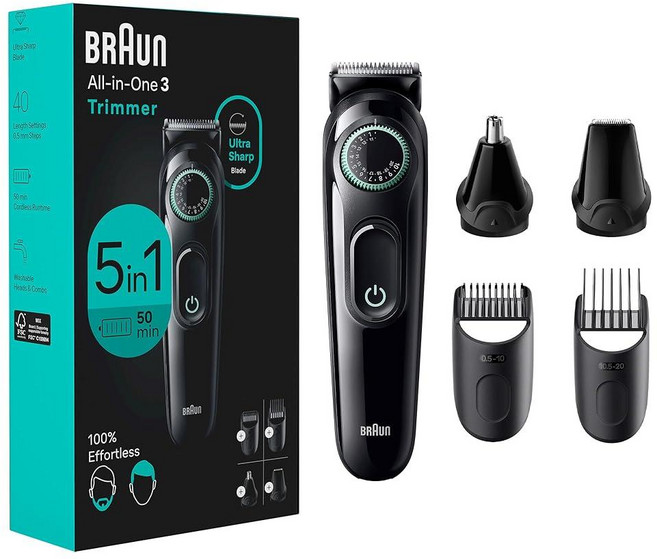 Braun 올인원 스타일 키트 면도 바리깡 클리퍼 시리즈 3