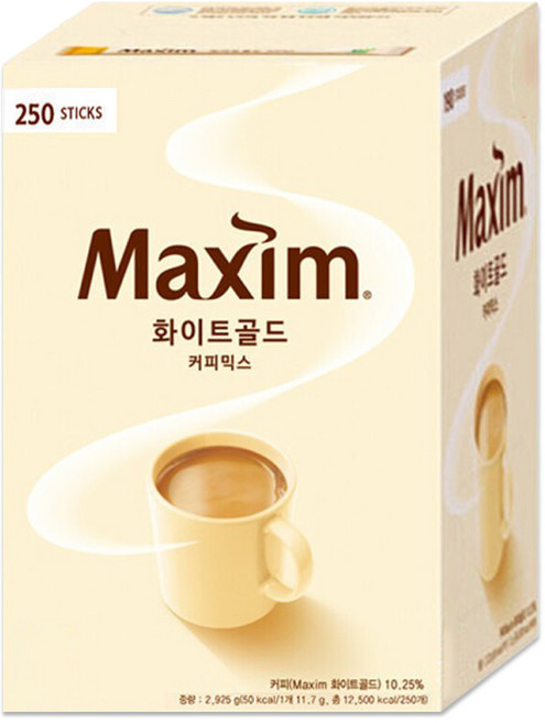 맥심 화이트 골드 커피믹스, 11.7g, 250개입, 1개