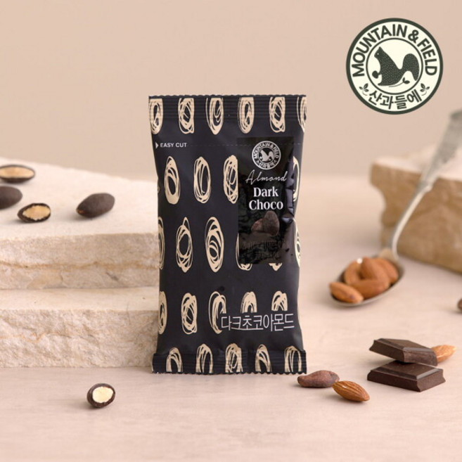 [산과들에] 다크초콜릿아몬드x50봉 /견과류 초코볼 간식, 20g, 50개