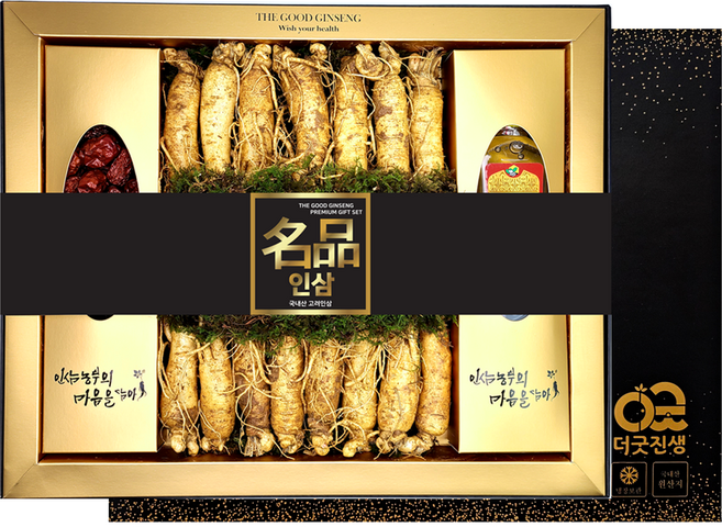 더굿진생 인삼선물세트 수삼선물세트 8종셋트, 800g, 1세트, 3호(800g 14~16뿌리)