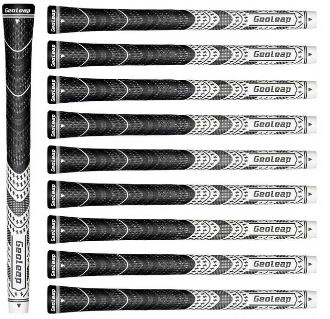 Geoleap골프 그립 - 부드러운 골프 클럽 그립의 세트는 테이퍼 디자인을 줄이고 올웨더 퍼포먼스., 백색, 10개
