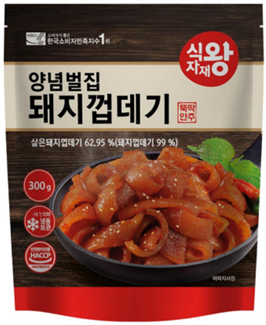 바이오마켓_식자재왕 양념벌집 돼지껍데기 300g, 9개