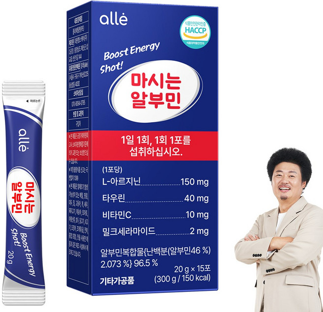 마시는 알부민 식약처 HACCP 인증 청 알레 영양제 15p, 1개, 300g