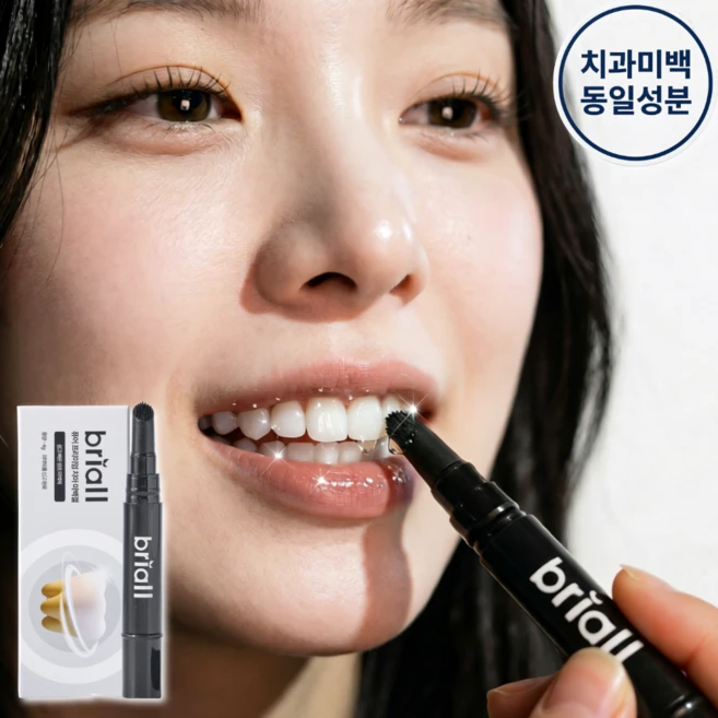 브리올옴므 치과 미백 동일 성분 화이트닝 셀프 치아 미백제, 4g, 1개 - 쿠팡