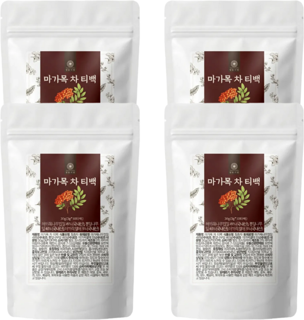 국내산 마가목 열매 차 마가목열매 국산 100% 티백, 4개, 10개입