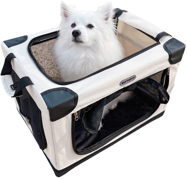 도그팜 조립식 소프트켄넬 강아지 이동장 케이지 S, 1개, 아이보리