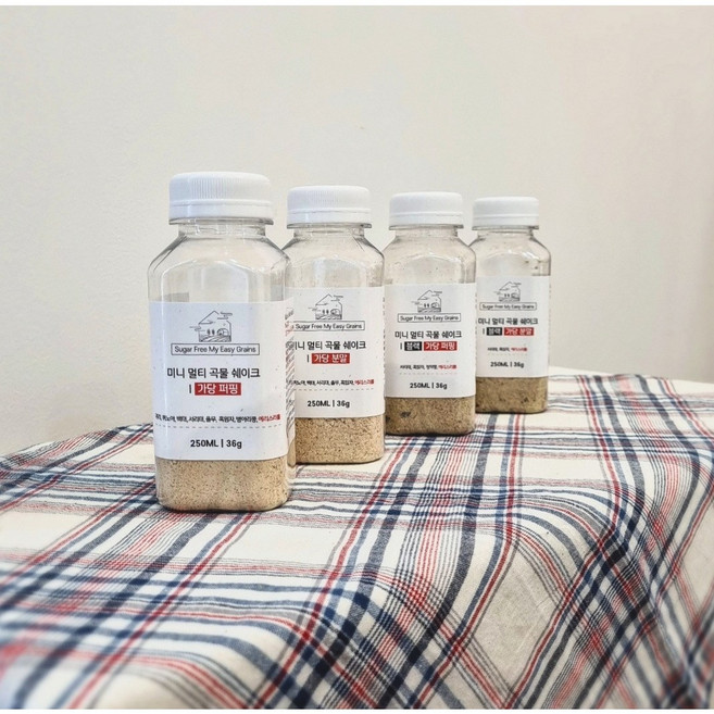 [퀸즈랩 Queen's Lab] 제로 칼로리 선식 멀티 곡물 쉐이크 미니 베이지 30g 250ml 용기 USDA 에리스리톨 [가당 분말], 1개