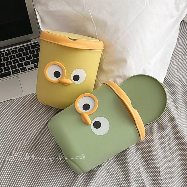 아우라팸 왕눈이 정리 미니 쓰레기통, 1개, Aurafam노랑이