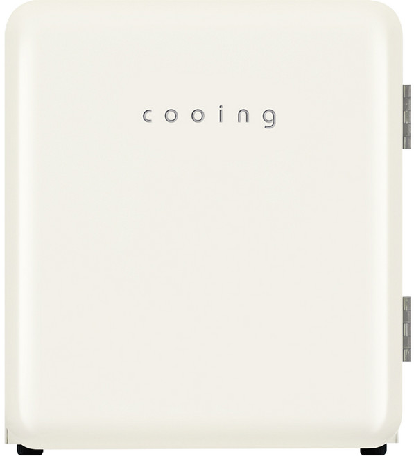 쿠잉전자 무소음 레트로 미니 냉장고 26L, 크림, Ref-N30C/쿠잉전자무소